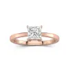 1.00ct Moissanite Engagement Ring 14K Rose Gold