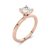 1.50ct Moissanite Engagement Ring 14K Rose Gold