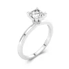 1.50ct Moissanite Engagement Ring 18K White Gold