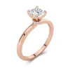 1.50ct Moissanite Engagement Ring 14K Rose Gold