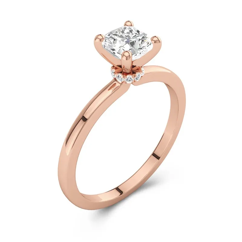 2.00ct Moissanite Engagement Ring 18K Rose Gold