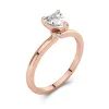 1.00ct Moissanite Engagement Ring 14K Rose Gold