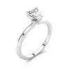 1.00ct Moissanite Bague de fiançailles Platine