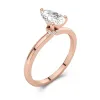 1.00ct Moissanite Engagement Ring 14K Rose Gold