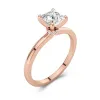 1.50ct Moissanite Engagement Ring 14K Rose Gold