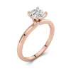 1.50ct Moissanite Engagement Ring 14K Rose Gold