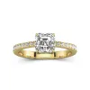 Glory Asscher 1.50ct Moissanite Engagement Ring