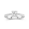 Glory Asscher 1.00ct Moissanite Engagement Ring