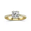 Glory Asscher 2.00ct Moissanite Engagement Ring