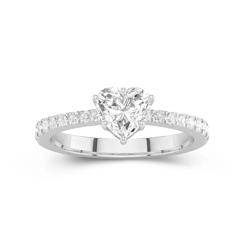 Glory Heart 1.00ct Moissanite Engagement Ring