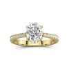 Glory Oval 2.00ct Moissanite Engagement Ring