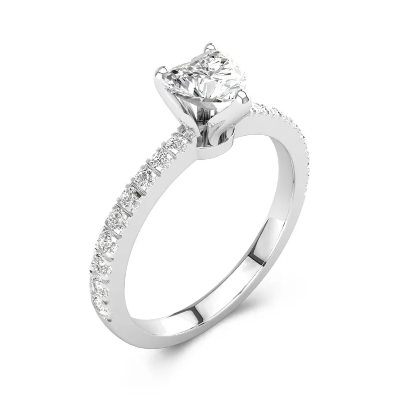 Glory Heart 1.00ct Moissanite Engagement Ring