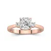 1.50ct Moissanite Engagement Ring 14K Rose Gold