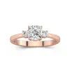 1.00ct Moissanite Engagement Ring 14K Rose Gold