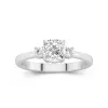 1.00ct Moissanite Engagement Ring 14K White Gold