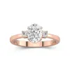 1.50ct Moissanite Engagement Ring 14K Rose Gold