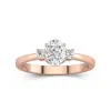 1.00ct Moissanite Engagement Ring 14K Rose Gold