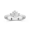 1.00ct Moissanite Engagement Ring 18K White Gold