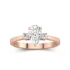 1.50ct Moissanite Engagement Ring 14K Rose Gold