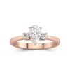 1.00ct Moissanite Engagement Ring 14K Rose Gold