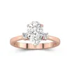 2.00ct Moissanite Engagement Ring 14K Rose Gold