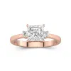 1.50ct Moissanite Engagement Ring 14K Rose Gold