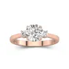 1.50ct Moissanite Engagement Ring 14K Rose Gold