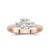 1.00ct Moissanite Engagement Ring 14K Rose Gold