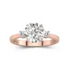 2.00ct Moissanite Engagement Ring 14K Rose Gold