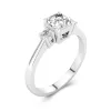 1.50ct Moissanite Engagement Ring 14K White Gold