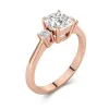 1.50ct Moissanite Engagement Ring 14K Rose Gold