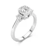 1.00ct Moissanite Engagement Ring 14K White Gold