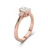 1.50ct Moissanite Engagement Ring 14K Rose Gold