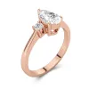 1.50ct Moissanite Engagement Ring 14K Rose Gold