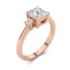 1.50ct Moissanite Engagement Ring 14K Rose Gold