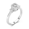 1.50ct Moissanite Engagement Ring 18K White Gold