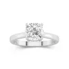 2.00ct Moissanite Engagement Ring 14K White Gold