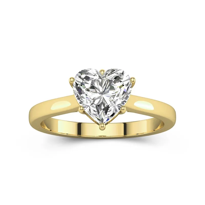Timeless Heart 2.00ct Moissanite Engagement Ring