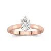 1.00ct Moissanite Engagement Ring 14K Rose Gold