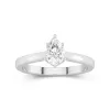 1.00ct Moissanite Engagement Ring 14K White Gold