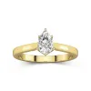 1.00ct Moissanite Engagement Ring 18K Gold