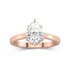 2.00ct Moissanite Engagement Ring 14K Rose Gold