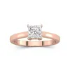 1.00ct Moissanite Engagement Ring 14K Rose Gold