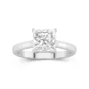 2.00ct Moissanite Engagement Ring 14K White Gold