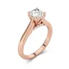 1.50ct Moissanite Engagement Ring 14K Rose Gold