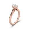 1.50ct Moissanite Engagement Ring 14K Rose Gold