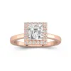 1.50ct Moissanite Engagement Ring 14K Rose Gold