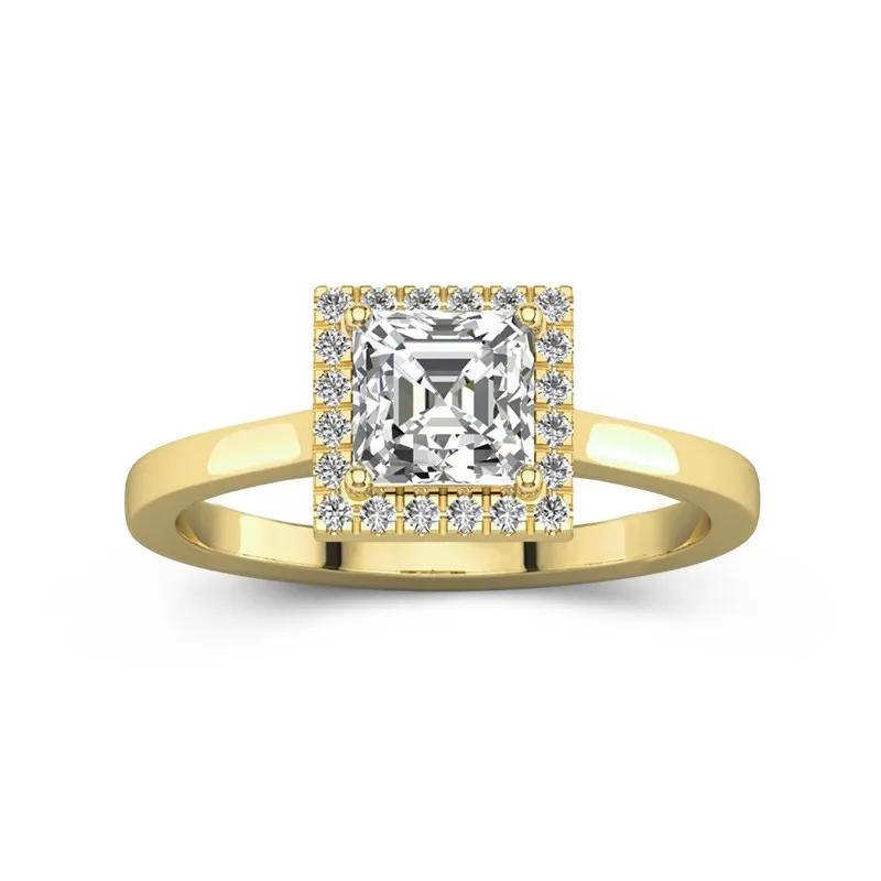 1.50ct Moissanite Engagement Ring 14K Gold