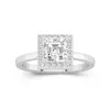 1.00ct Moissanite Engagement Ring 14K White Gold