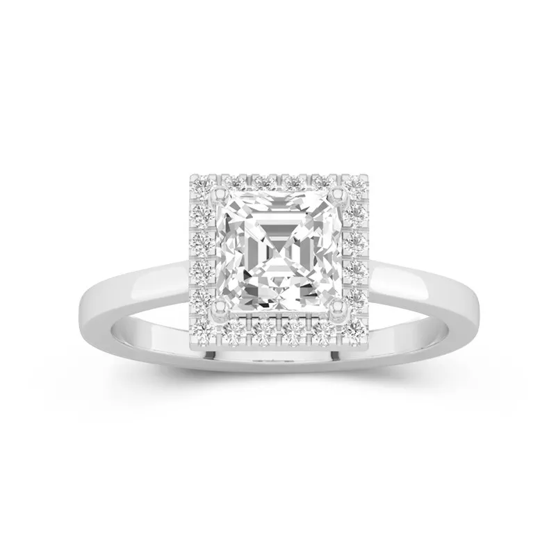 1.00ct Moissanite Engagement Ring Platinum